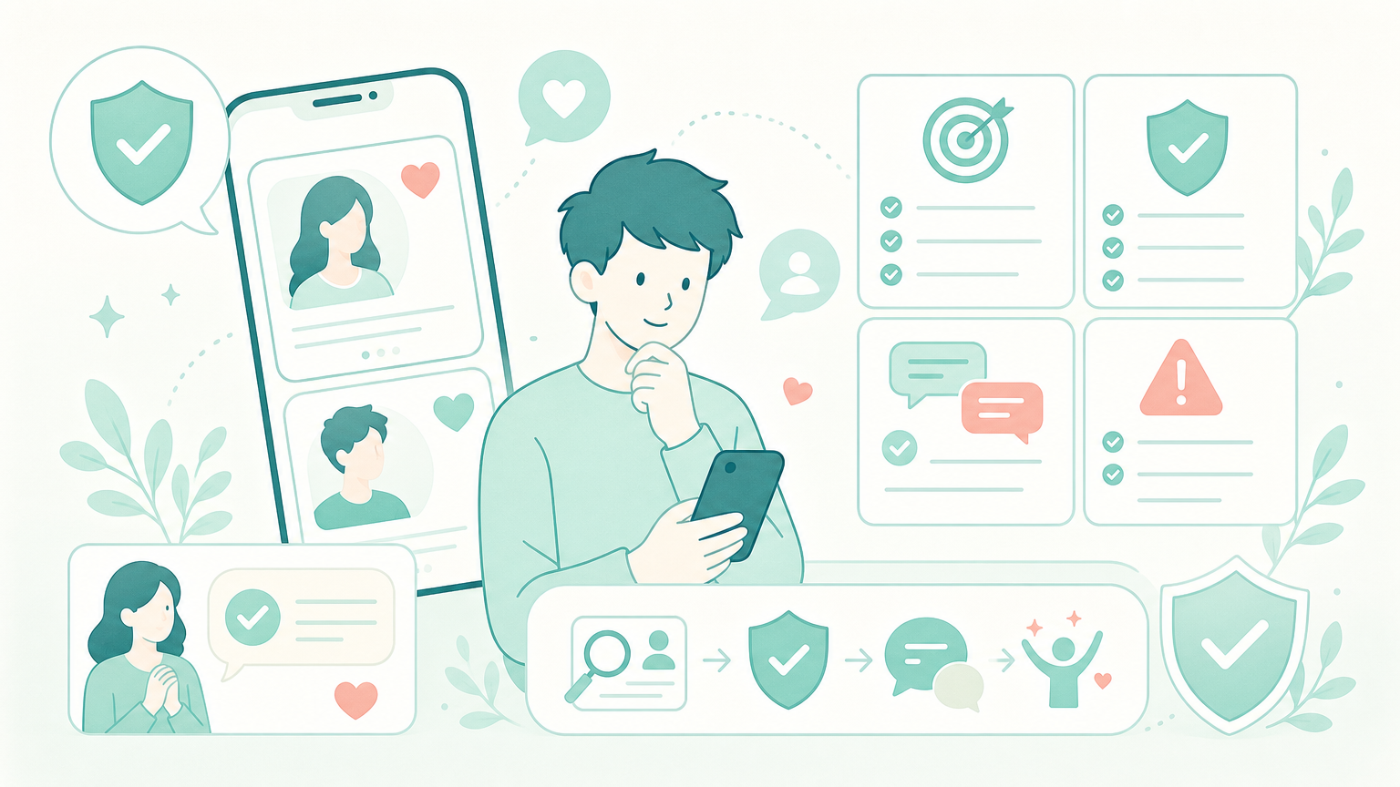 怖い人向けマッチングアプリ攻略のイメージ